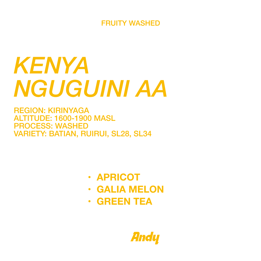 KENYA  Nguguini AA,  Espresso
